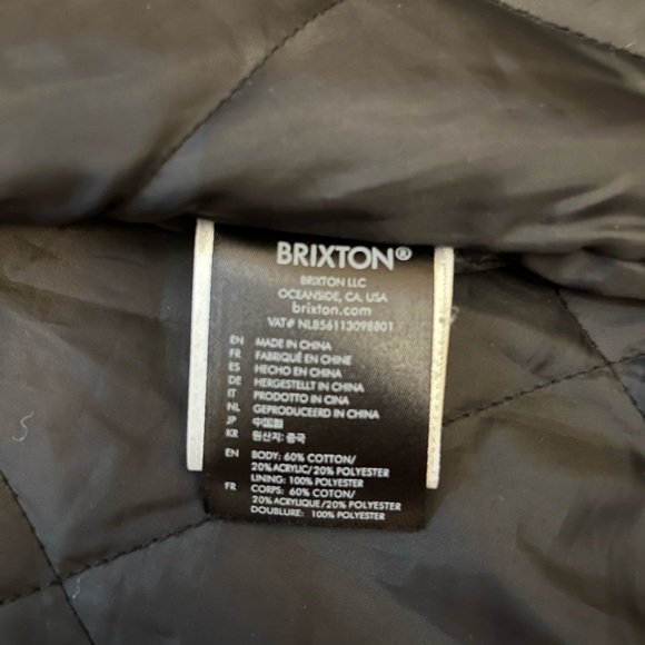 Brixton Bowery Black Red And Tan Plaid Hooded Flannel Jacket Size Men’s Small - Picture 9 of 10